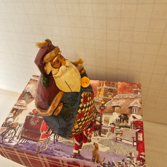 3 Jim Shore Christmas Ornament Santa Claus Figurine Bell Bag Toys C107461 2002 - Picture 9 of 16